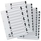 Concord Black and White Index Mylar-reinforced with Alternating Tabs 4 Holes 1-20 A4 Ref CS36