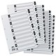 Concord Black and White Index Mylar-reinforced with Alternating Tabs 4 Holes A-Z 20-Part A4 Ref CS38