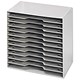 CEP CubiCep Document Rack Stackable 12 Compartments Adjustable Dividers W353xD250xH353mm Grey Ref 155-12