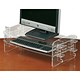 Compucessory Monitor and Keyboard Stand Variable Height Capacity 12kg Acrylic Clear Ref 761128
