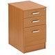Trexus Filing Pedestal 600 Desk-high 3 Drawer Lockable W420xD600xH720mm Beech