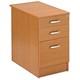 Trexus Filing Pedestal 800 Desk-high 3 Drawer Lockable W420xD800xH720mm Beech