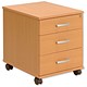 Trexus Mobile Pedestal 3 Drawer Lockable W405xD514xH520mm Beech