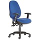 Trexus Wellington Operator Chair 24-7 Adjustable Arms Back H600mm W500xD490xH460-580mm Blue