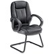 Sonix Syracuse Visitors Armchair H600mm W530xD500xH470mm Leather Black