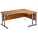 Trexus Plus Desk Cantilever Radial Right-hand W1600xD1200xH725mm Beech