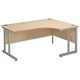 Trexus Plus Desk Cantilever Radial Right-hand W1600xD1200xH725mm Maple