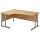 Trexus Plus Desk Cantilever Radial Right-hand W1600xD1200xH725mm Oak
