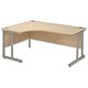 Trexus Plus Desk Cantilever Radial Left-handW1600xD1200xH725mm Maple