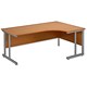 Trexus Plus Desk Cantilever Radial Right-hand W1800xD1200xH725mm Beech