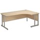 Trexus Plus Desk Cantilever Radial Right-hand W1800xD1200xH725mm Maple