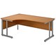 Trexus Plus Desk Cantilever Radial Left-hand W1800xD1200xH725mm Beech