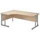 Trexus Plus Desk Cantilever Radial Left-hand W1800xD1200xH725mm Maple