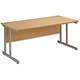 Trexus Plus Desk Cantilever Rectangular W1600xD800xH725mm Oak