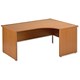 Trexus Plus Classic Panel-end Desk Radial 1600mm Right-hand W1600xD1200xH725mm Beech