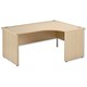 Trexus Plus Classic Panel-end Desk Radial 1600mm Right-hand W1600xD1200xH725mm Maple