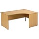 Trexus Plus Classic Panel-end Desk Radial 1600mm Right-hand W1600xD1200xH725mm Oak