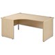 Trexus Plus Classic Panel-end Desk Radial 1600mm Left-hand W1600xD1200xH725mm Maple