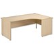Trexus Plus Classic Panel-end Desk Radial 1800mm Right-hand W1800xD1200xH725mm Maple