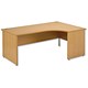 Trexus Plus Classic Panel-end Desk Radial 1800mm Right-hand W1800xD1200xH725mm Oak