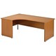 Trexus Plus Classic Panel-end Desk Radial 1800mm Left-hand W1800xD1200xH725mm Beech