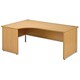 Trexus Plus Classic Panel-end Desk Radial 1800mm Left-hand W1800xD1200xH725mm Oak