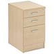 Trexus Plus Filing Pedestal Desk-high 3 Drawer W414xD600xH725mm Maple