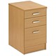 Trexus Plus Filing Pedestal Desk-high 3 Drawer W414xD600xH725mm Oak