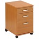 Trexus Plus Classic Mobile Filing Pedestal High Under-desk 3 Drawer W415xD600xH690mm Beech