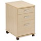 Trexus Plus Classic Mobile Filing Pedestal High Under-desk 3 Drawer W415xD600xH690mm Maple