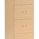Influx Filing Pedestal Cabinet Lockable Tall 4 Drawer W460xD600xH1335mm Maple