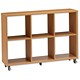 Influx Basic Cube Storage Unit Mobile 6 Cube W1200xD300xH840mm Beech