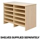 Tercel Post Room Sorter Hutch Add-on Single Height 2 Bay Can Fit 12 Shelves W640xD360xH620mm Maple