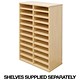 Tercel Post Room Sorter Hutch Multi-use Double Height 2 Bay Can Fit 22 Shelves W640xD360xH1163mm Maple