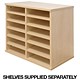 Tercel Post Room Sorter Hutch Multi-use Single Height 2 Bay Can Fit 12 Shelves W640xD360xH638mm Maple