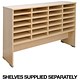 Tercel Post Room Sorter Base 4 Bay W1280xD360xH870mm Maple