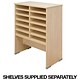 Tercel Post Room Sorter Base 2 Bay W640xD360xH870mm Maple