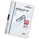 Durable Duraclip Folder PVC Clear Front 3mm Spine for 30 Sheets A4 White Ref 2200/02 [Pack 25]