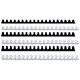 GBC CombBind Binding Combs Textured Plastic 8mm for 45 Sheets of A4 Black Ref 4400442 [Pack 100]