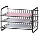 Hago Letter Rack Side-opening Wide Access 3-Tier Black Ref 427003