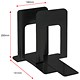 Helix Giant Bookends Metal W180xH250mm Black Ref V53070 [Pack 2]