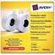 Avery Labels for Labelling Gun 2-Line Permanent White 16x26mm 1200 per Roll Ref WP1626 [Pack 10]