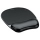 Fellowes Crystal Mouse Mat Pad with Wrist Rest Gel Black Ref 9112101