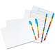 Concord Presentation Index Unpunched Coloured Mylar Tabs 1-20 A4 White Ref 76401 [Pack 5]