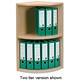 Rotadex Corner Filing Unit 3-Tier for 18 Lever Arch Files D384xH1165mm Light Oak Ref CU20