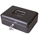 Helix Value Cash Box with Simple Latch and 2 Keys plus Removable Coin Tray 300mm Black Ref WN9010