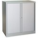 Trexus Tambour Cupboard Steel Side-opening W1000xD470xH1016mm Grey
