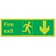 Stewart Superior Fire Exit Man Arrow Down Self Adhesive Sign Standard And Photoluminescent Ref SP0801PLV