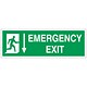 Stewart Superior Fire Exit Man Arrow Down Self Adhesive Sign Standard/Photoluminescent Ref SPO54PVC