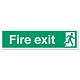 Stewart Superior Fire Exit Man Right Self Adhesive Sign Standard And Photoluminescent Ref SP084PVC